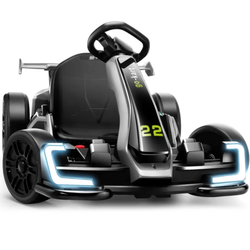 24V+Go+Kart+for+Kids+Age+6-12,+Electric+Drift+Kart+Car+with+Adjustable+Seat+&+Max+Speed+8.5MPH+&+Bright+LED+Lights+&+300W+Powerful+Motor-122978445