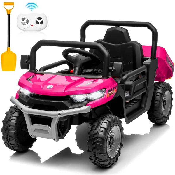 24V Kids Ride On Utv, Electric Construction Vehicle With Remote Control, Music, Lights & Suspension For Toddlers - Image 2